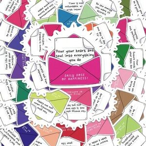 Colorful NIP Motivational Envelope Stickers (50 pieces)
